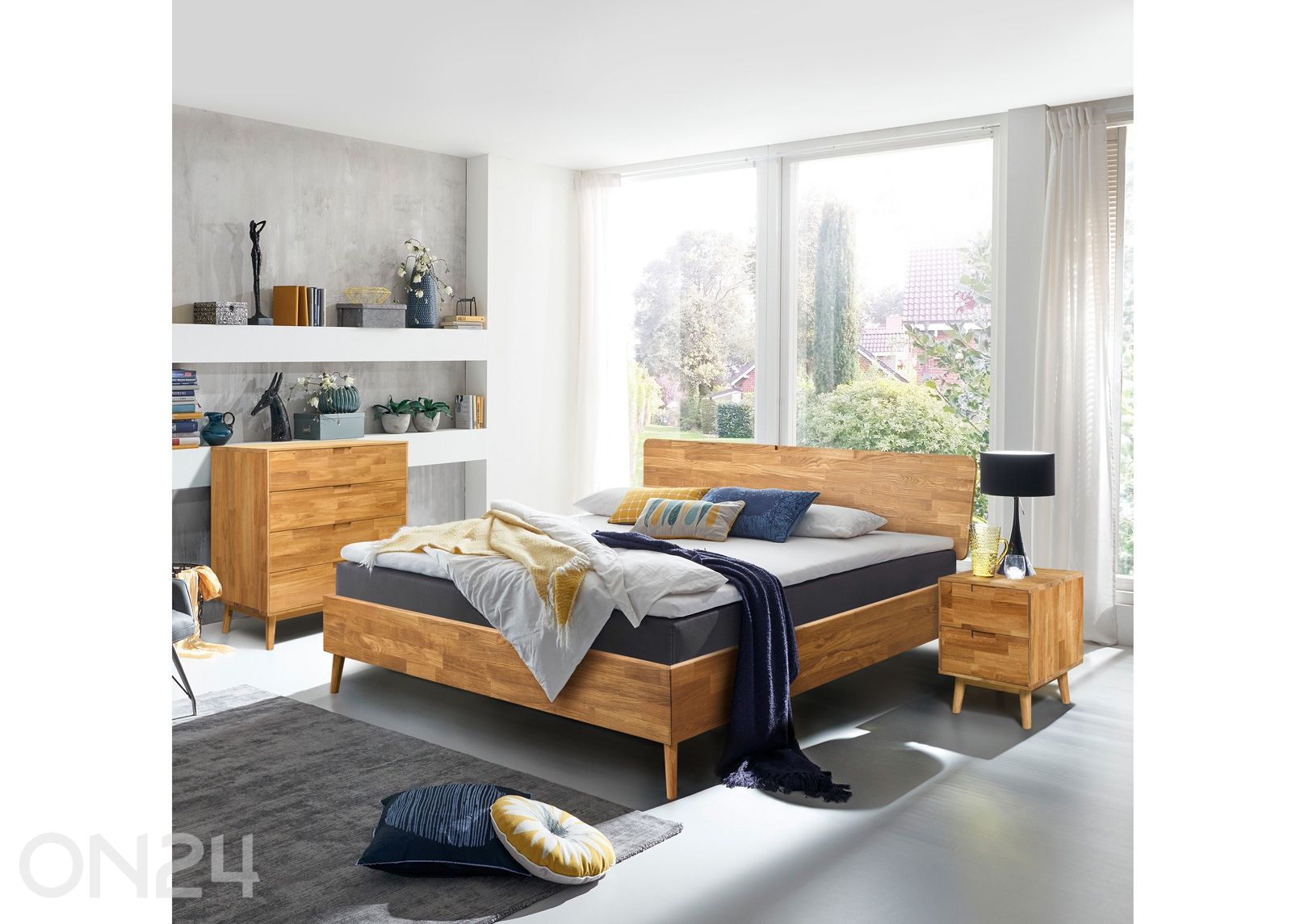 Tammepuidust voodi Scan 160x200 cm suurendatud