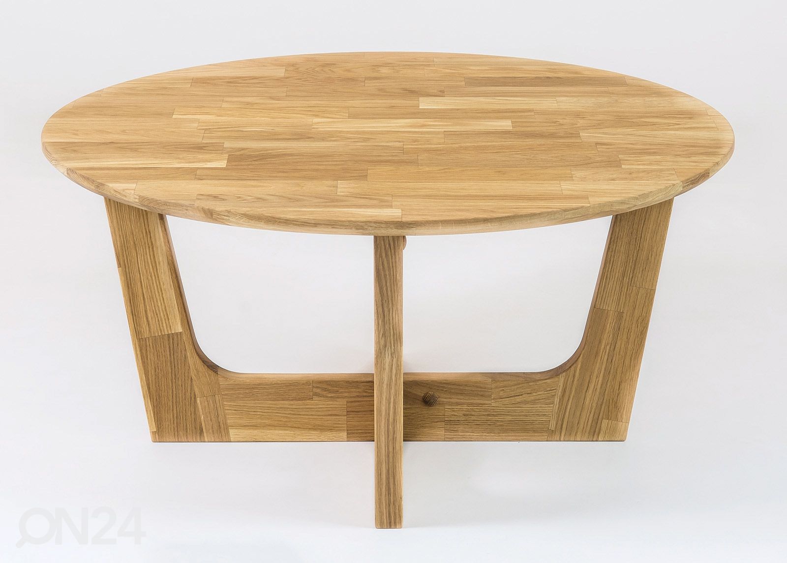 Tammepuust diivanilaud Ø 82 cm suurendatud