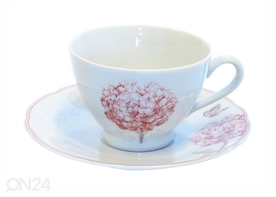 Tass alustassiga Hortensia Ø 250 ml, 6 tk suurendatud