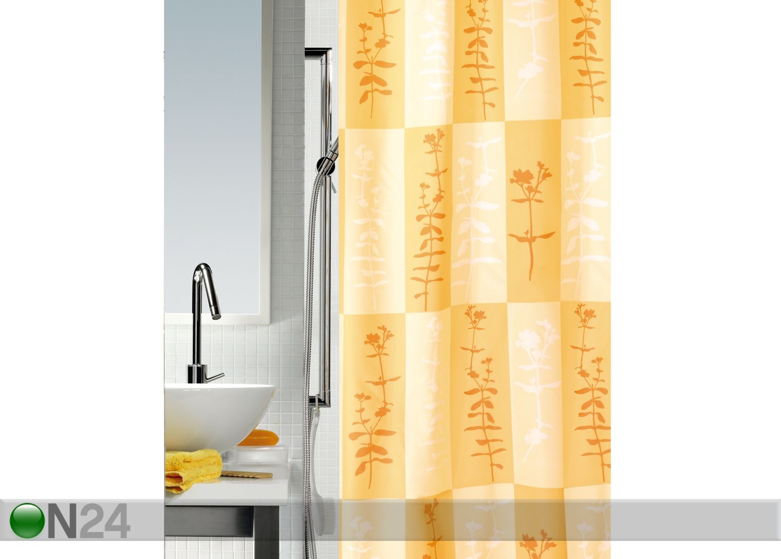 Tekstiilist vannikardin Kira 180x200 cm suurendatud
