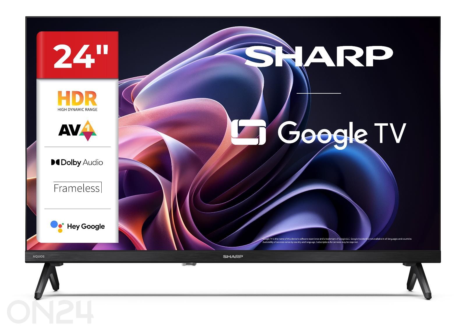 Teler Sharp 24" (60 cm) HD Ready Google TV suurendatud