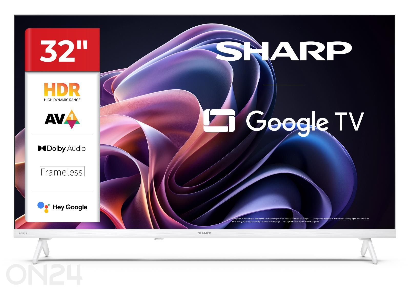 Teler Sharp 32" (81 cm) HD Ready Google TV, valge suurendatud