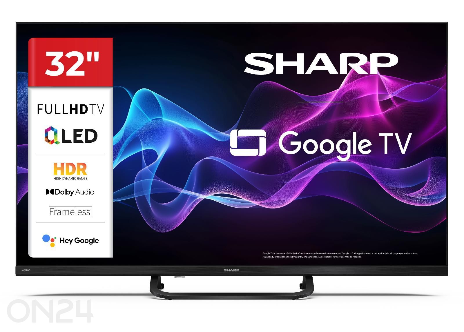 Teler Sharp 32" (81cm) QLED Full HD Google TV suurendatud