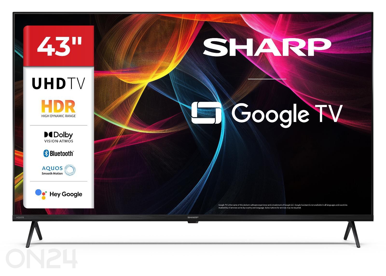Teler Sharp 43“ (108 cm) 4K Ultra HD Google TV, Dolby Vision, Dolby Atmos suurendatud