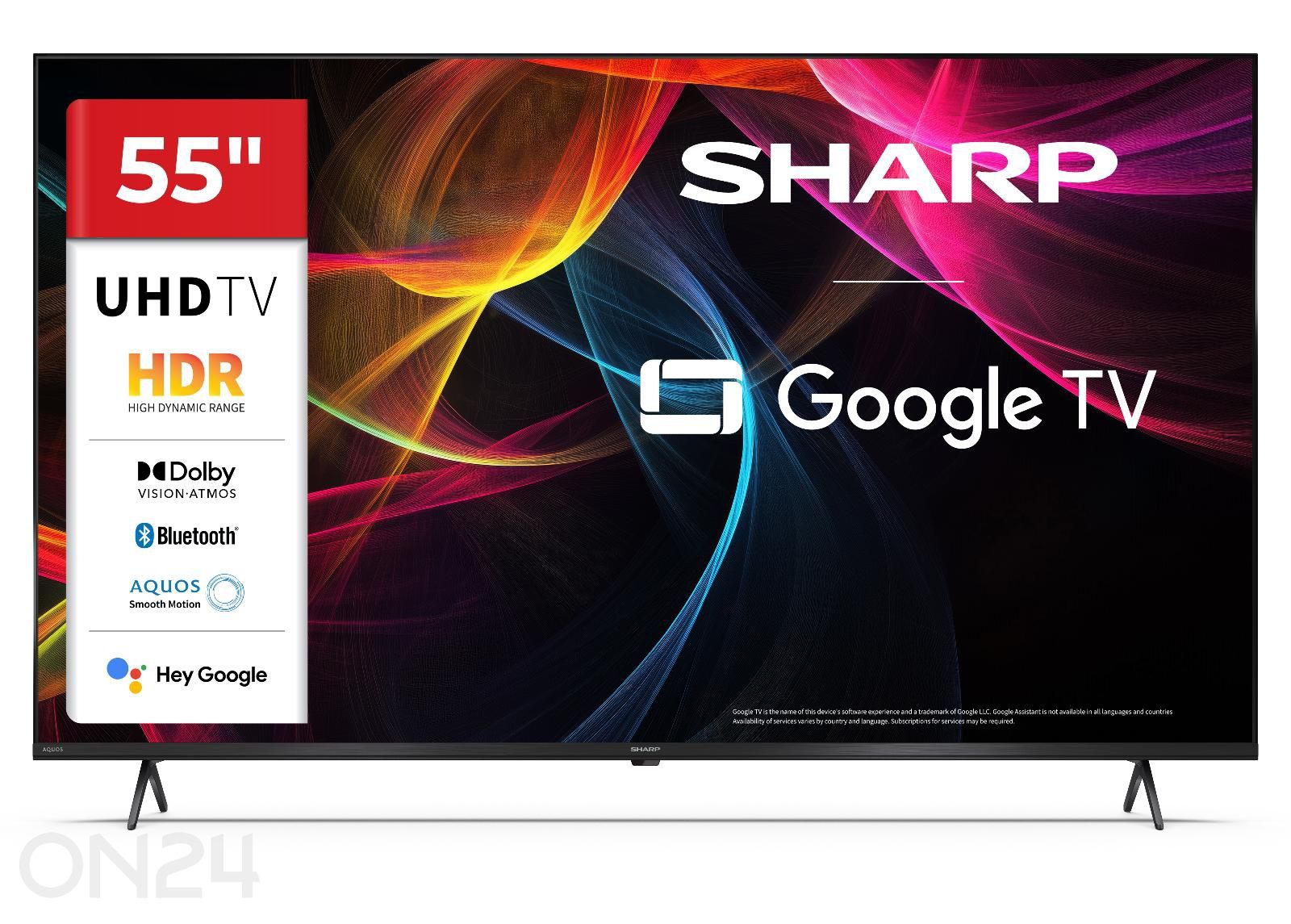 Teler Sharp 55" (139 cm) 4K Ultra HD Google TV, Dolby Vision, Dolby Atmos suurendatud