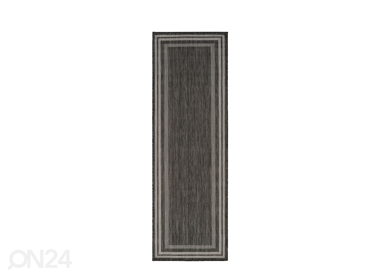 Terassivaip Balcone 80x250 cm, hõbe/must suurendatud