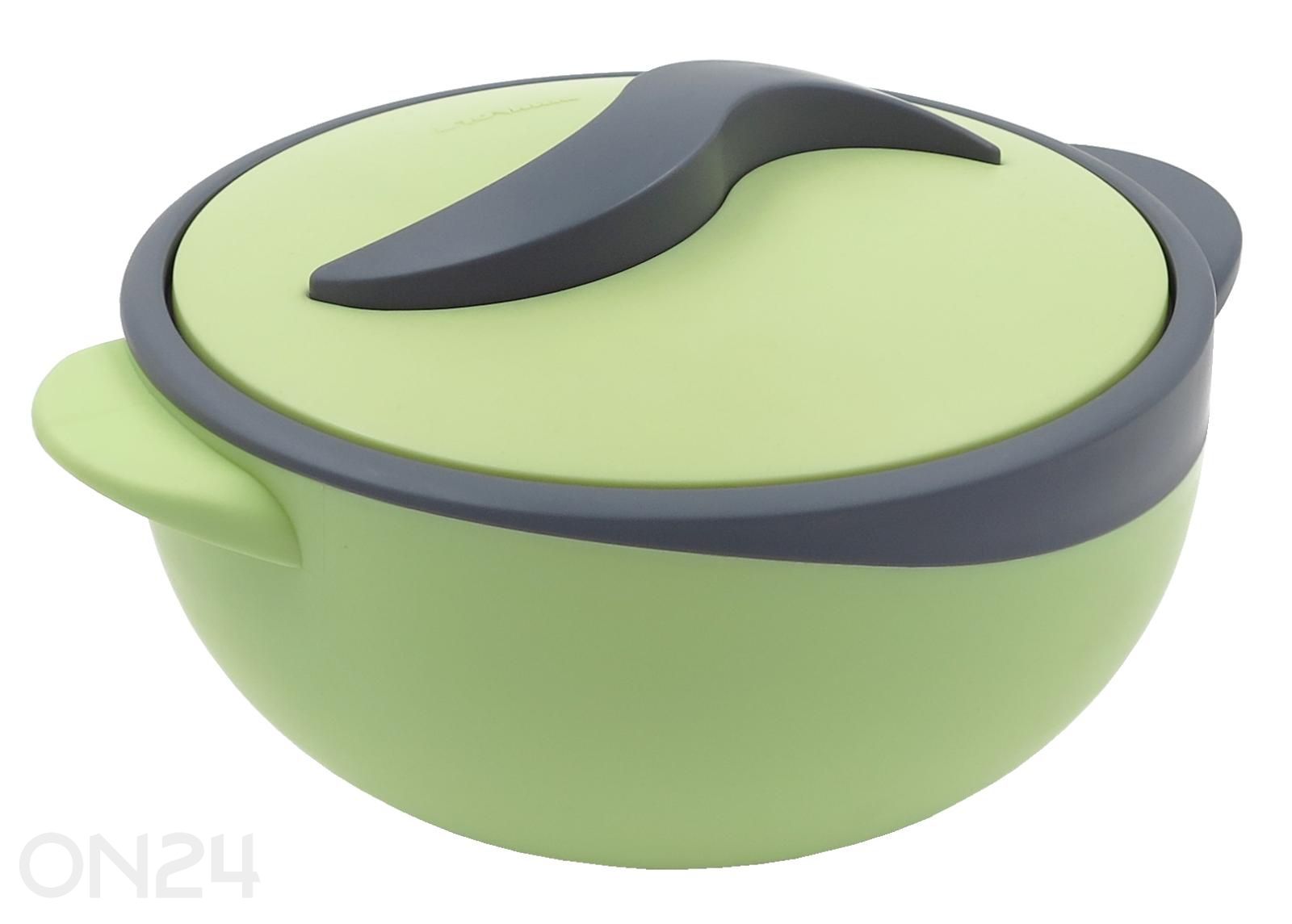 Termospott 2,5 L, oliiv/tumehall suurendatud
