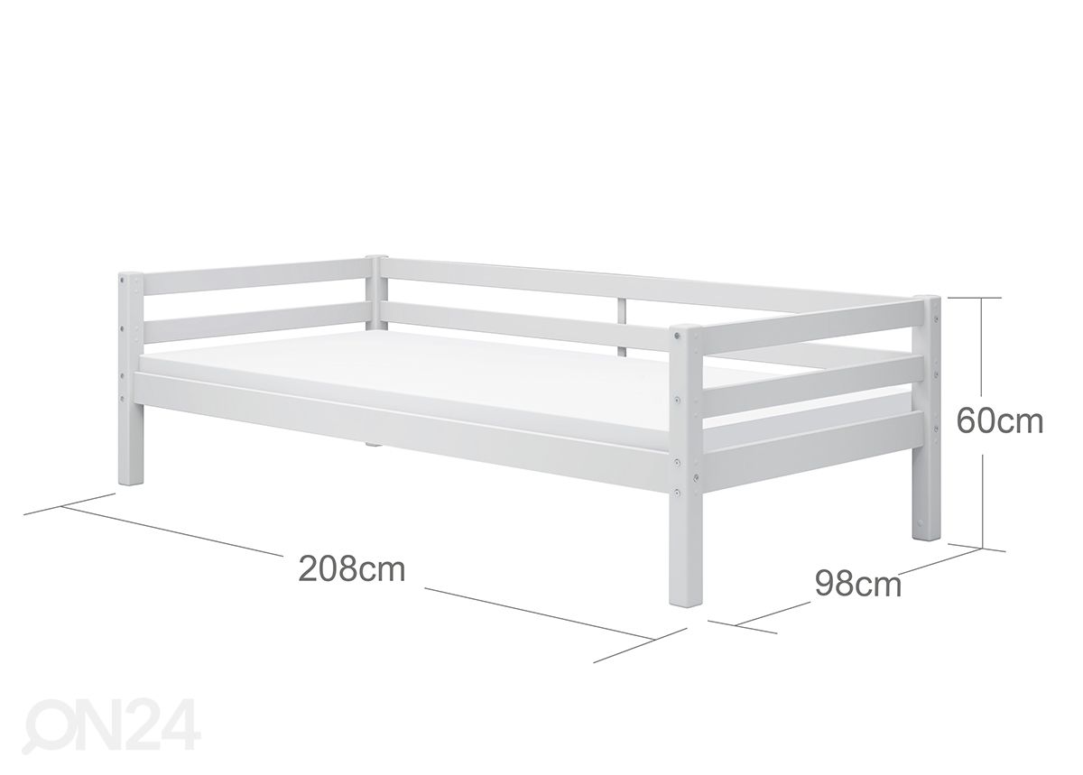 Thuka lastevoodi Actim, valge suurendatud mõõdud