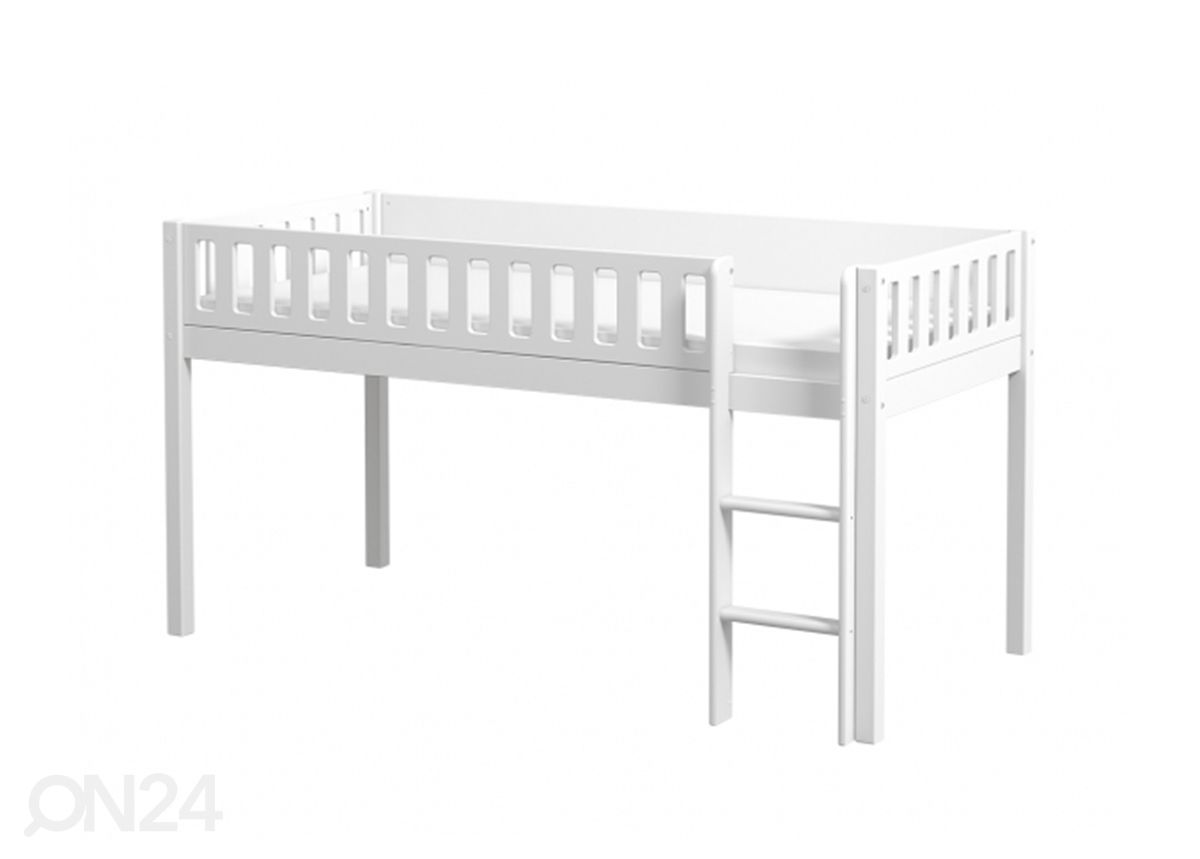 Thuka lastevoodi Viggo poolkõrge, valge suurendatud