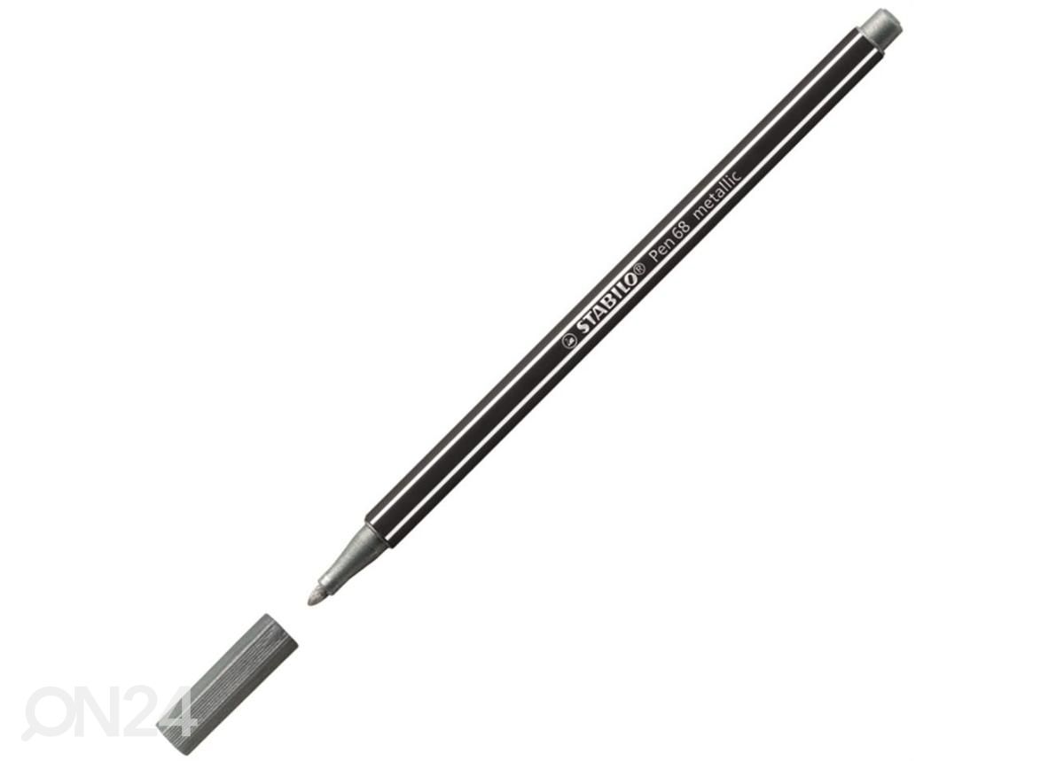Tindipliiats Stabilo pen 68-805 metallic hõbe suurendatud