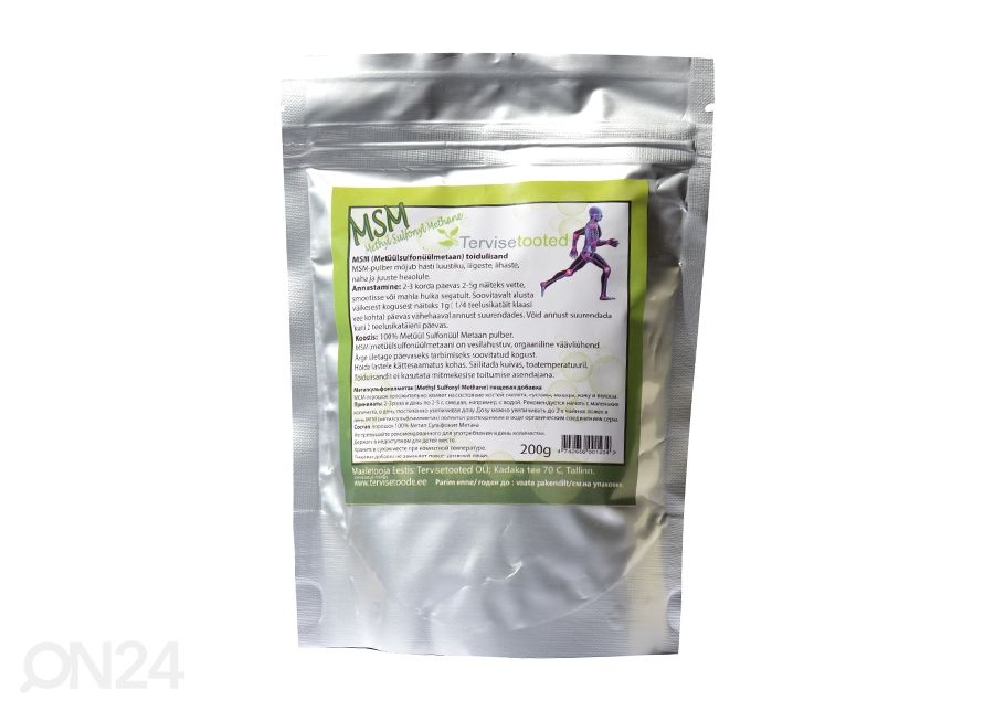 Toidulisand MSM-pulber 200 g suurendatud