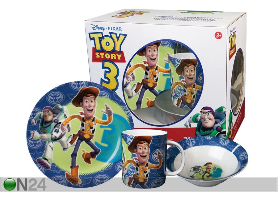 Toy Story nõudekomplekt suurendatud