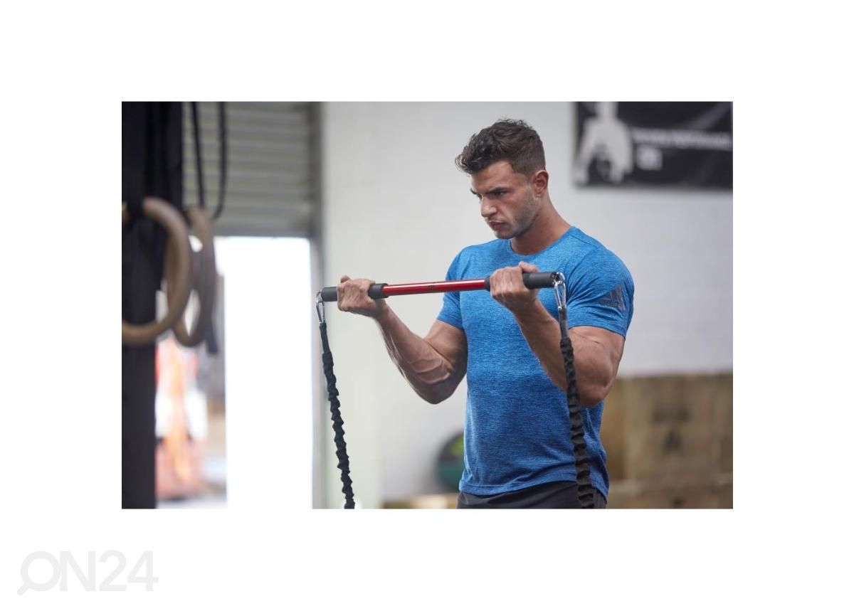 Treeningkang kummiga Adidas TrainBar suurendatud