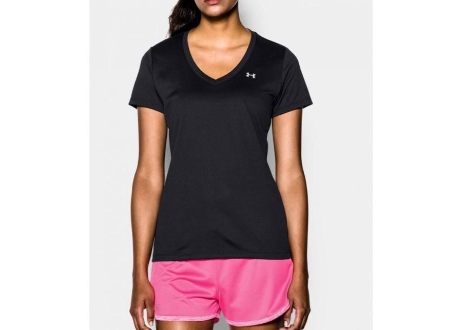 Treeningsärk naistele Under Armour Tech V-Neck Short Sleeve W 1255839-002 suurendatud
