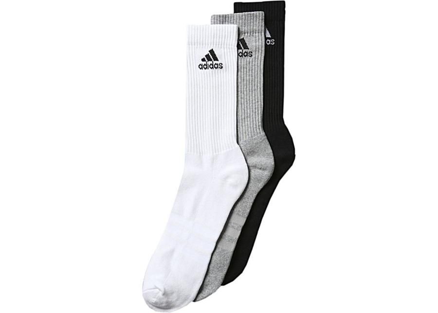 Treeningsokid 3-pakk Adidas 3 Stripes Performance Crew suurendatud