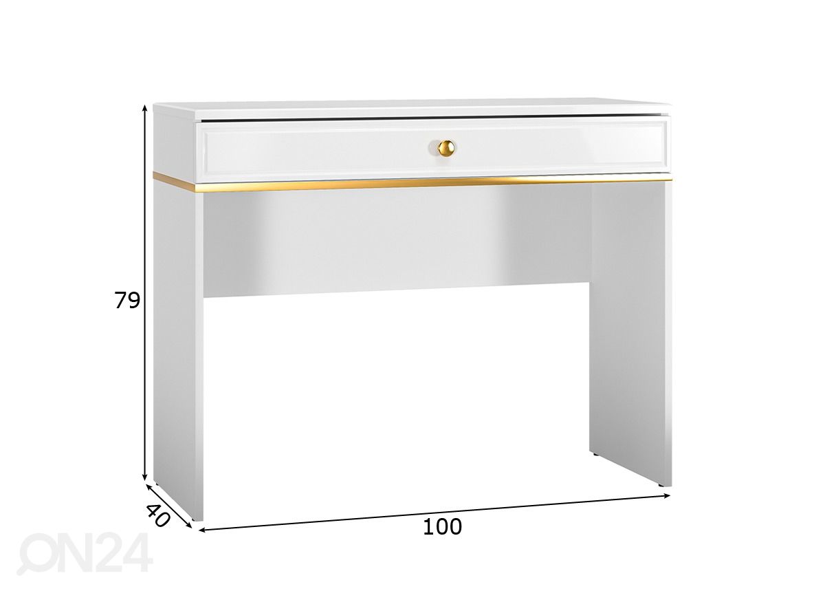 Tualettlaud Gloss 100 cm suurendatud mõõdud