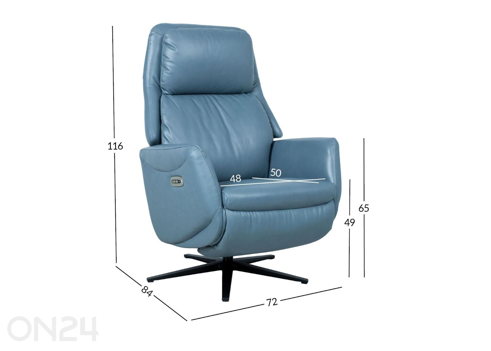 Tugitool Damiano Recliner (elektriline) suurendatud mõõdud