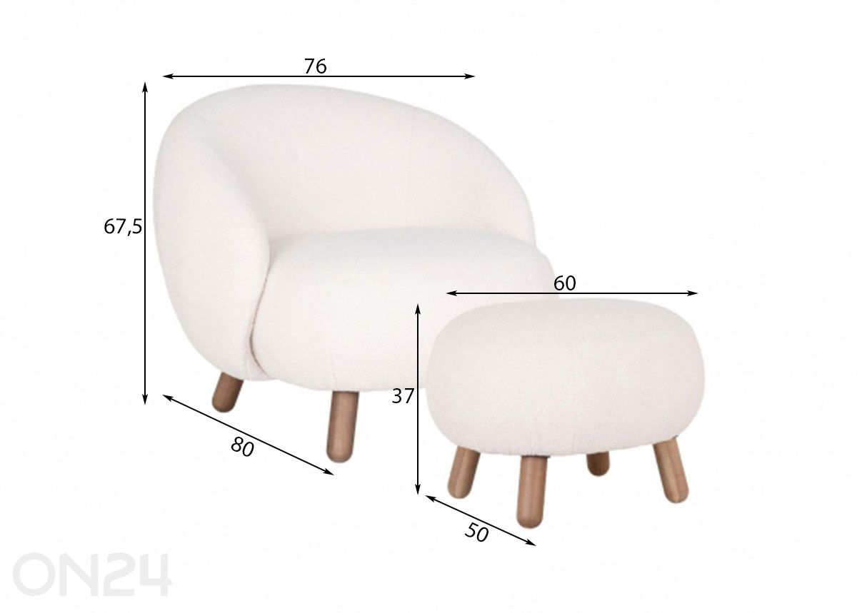 Tugitool ja tumba Savona suurendatud mõõdud