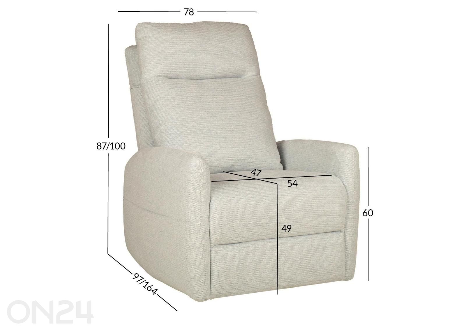 Tugitool Katy elektriline recliner + massaaž suurendatud mõõdud