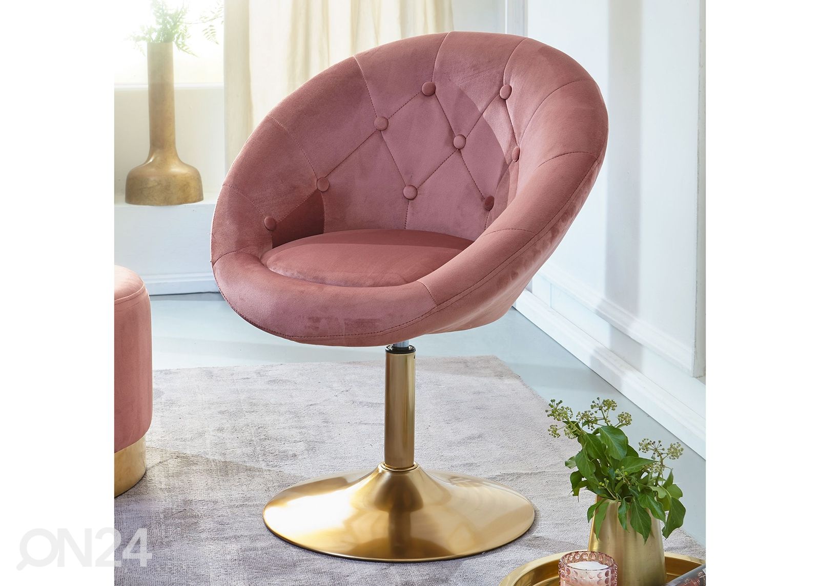 Tugitool Lounge, roosa suurendatud
