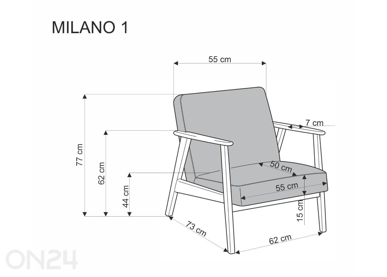 Tugitool Milano suurendatud mõõdud