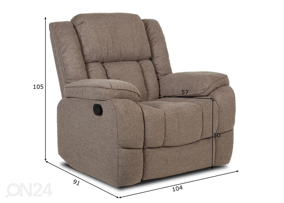 Tugitool recliner suurendatud mõõdud