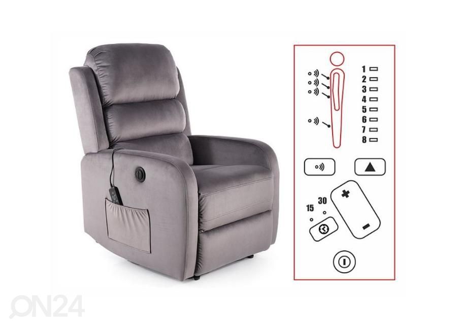 Tugitool recliner / massaažitool suurendatud