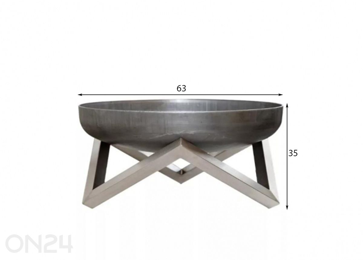 Tulease Yanartas Stainless Steel Ø 63 cm suurendatud mõõdud