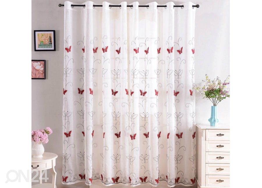 Tüllkardin Butterfly 150x250 cm suurendatud