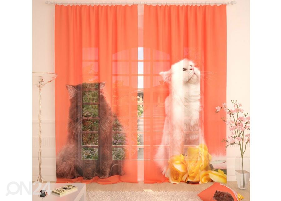 Tüllkardin Cats 400x260 cm suurendatud