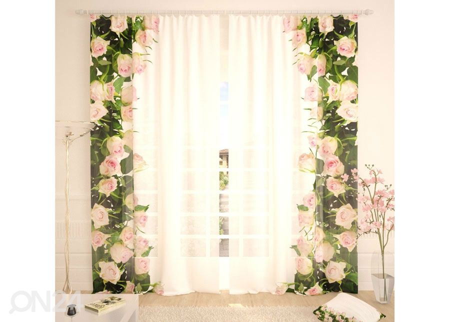 Tüllkardin Hug of White Roses 400x260 cm suurendatud