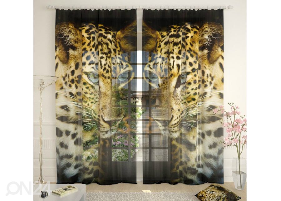 Tüllkardin Leopard 400x260 cm suurendatud
