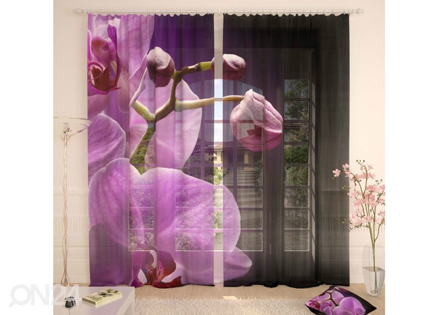 Tüllkardin Orchid in the Night 400x260 cm suurendatud