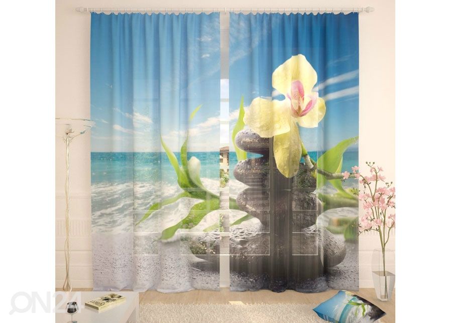 Tüllkardin Orchid on Stone 400x260 cm suurendatud