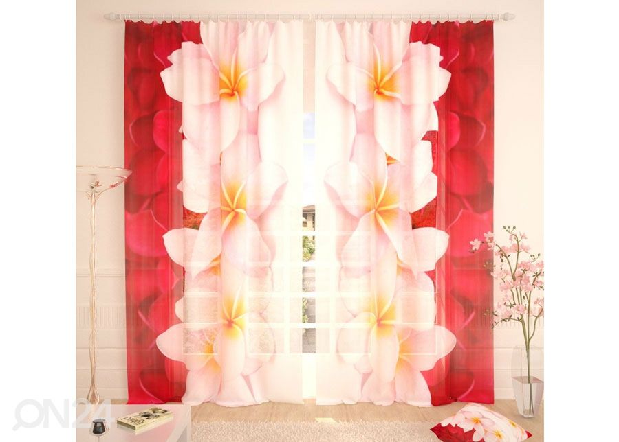 Tüllkardin Plumeria Collection 400x260 cm suurendatud