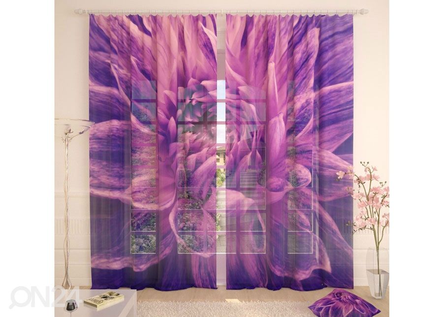 Tüllkardin Purple Flower 400x260 cm suurendatud