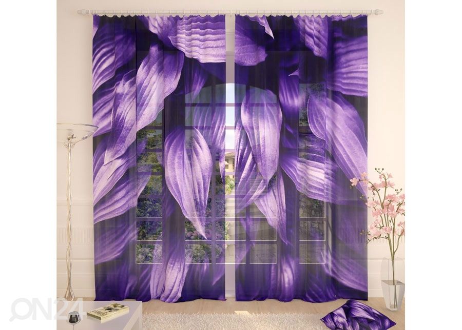 Tüllkardin Purple Leaves 400x260 cm suurendatud