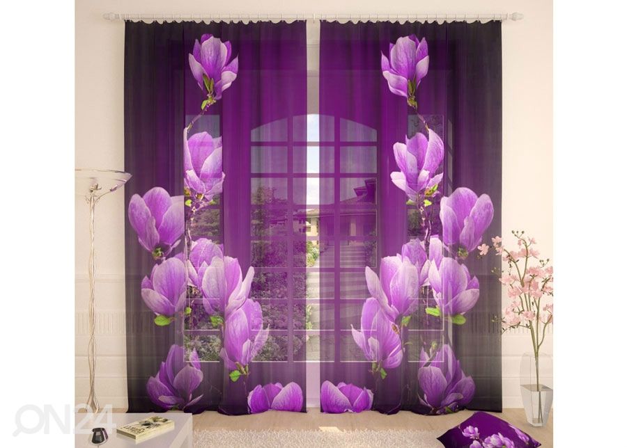 Tüllkardin Purple Magnolia 400x260 cm suurendatud