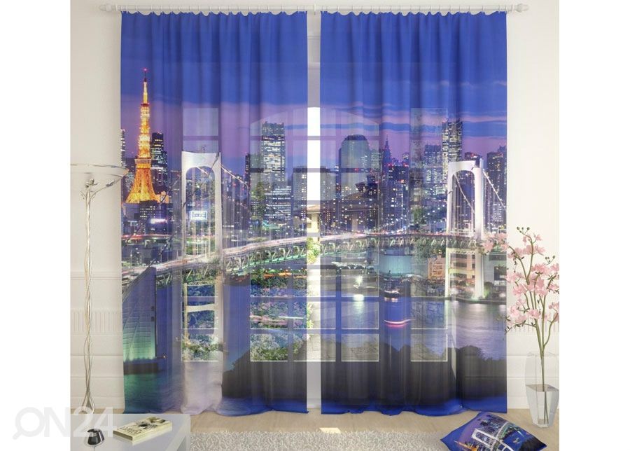 Tüllkardin The Brooklyn Bridge 400x260 cm suurendatud