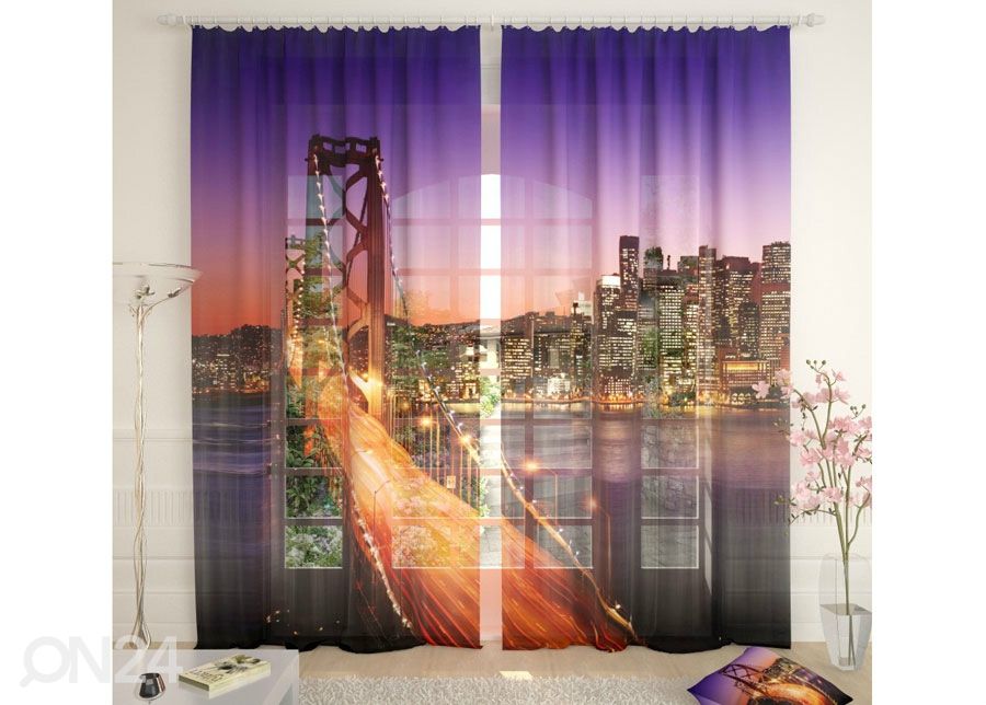Tüllkardin The Brooklyn Bridge II 400x260 cm suurendatud