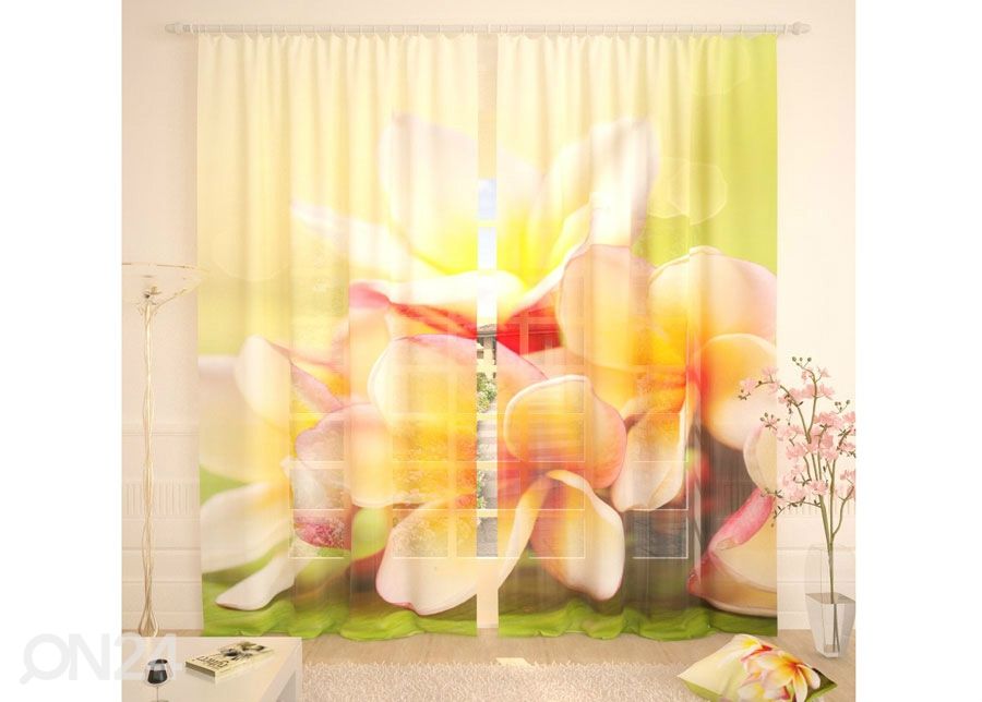 Tüllkardin Tropical Bouquet 400x260 cm suurendatud