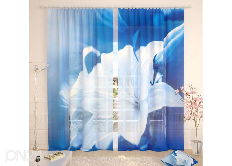Tüllkardin White Lily 400x260 cm suurendatud