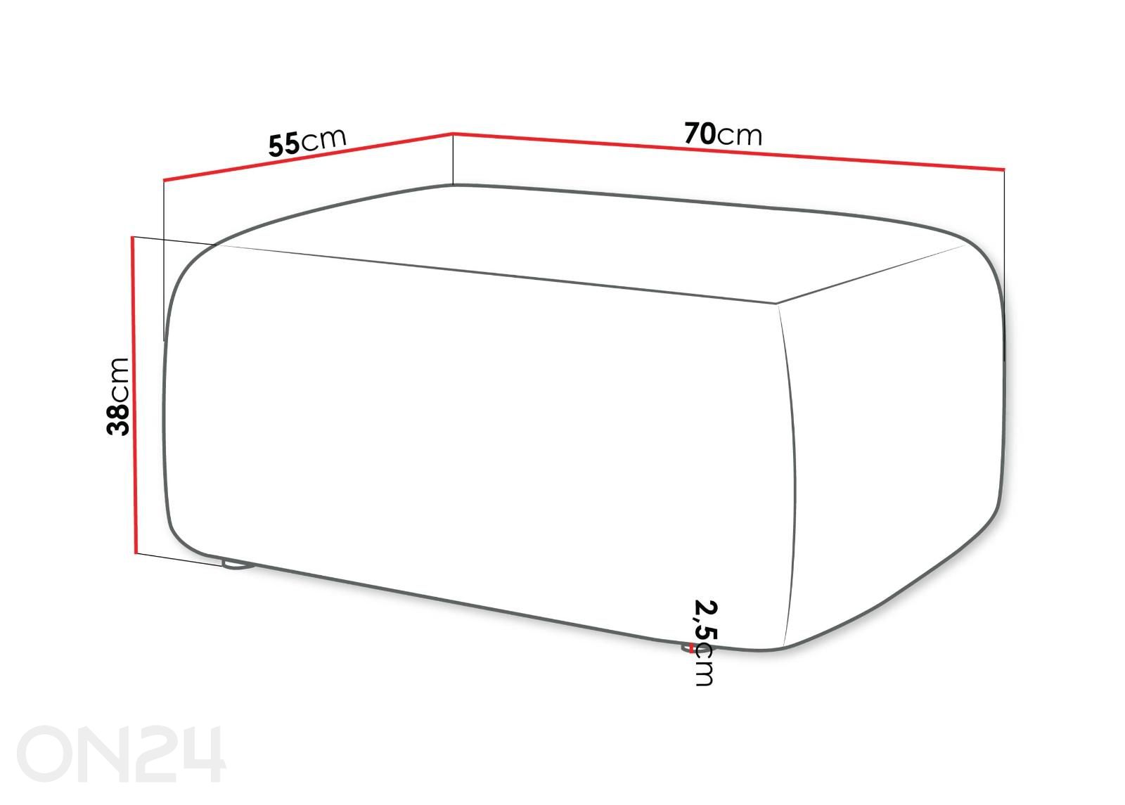 Tumba 55x70 cm suurendatud mõõdud