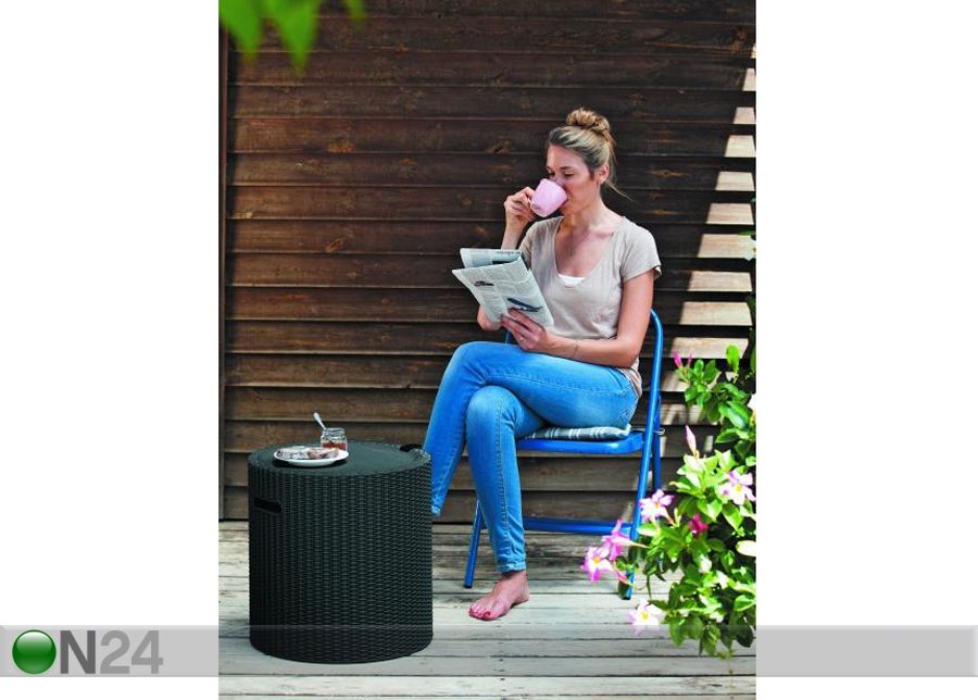 Tumba/abilaud Keter Cool Stool, anthracite suurendatud