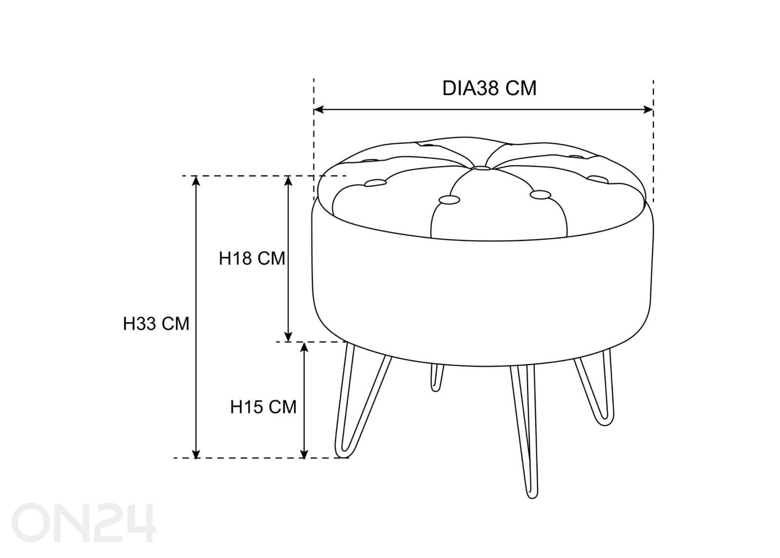 Tumba Caro suurendatud mõõdud