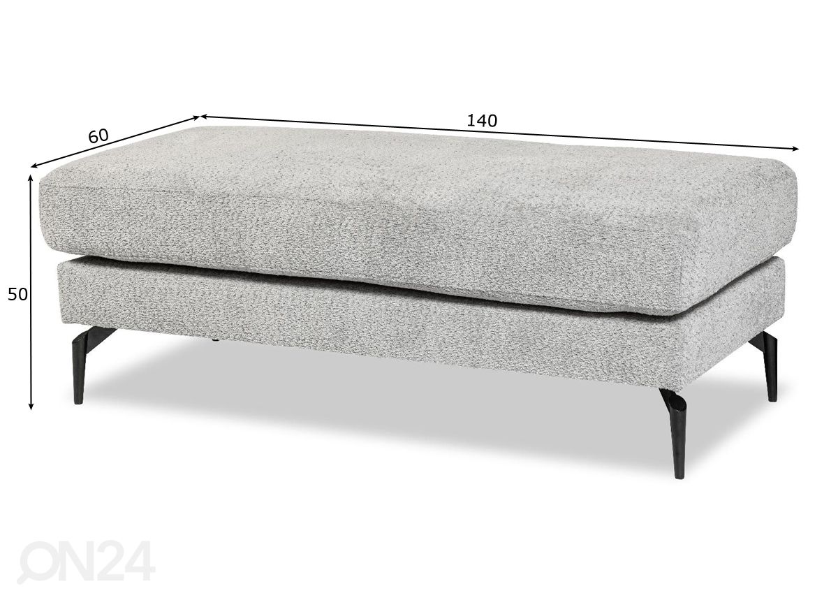 Tumba Elba 140x60 cm suurendatud mõõdud