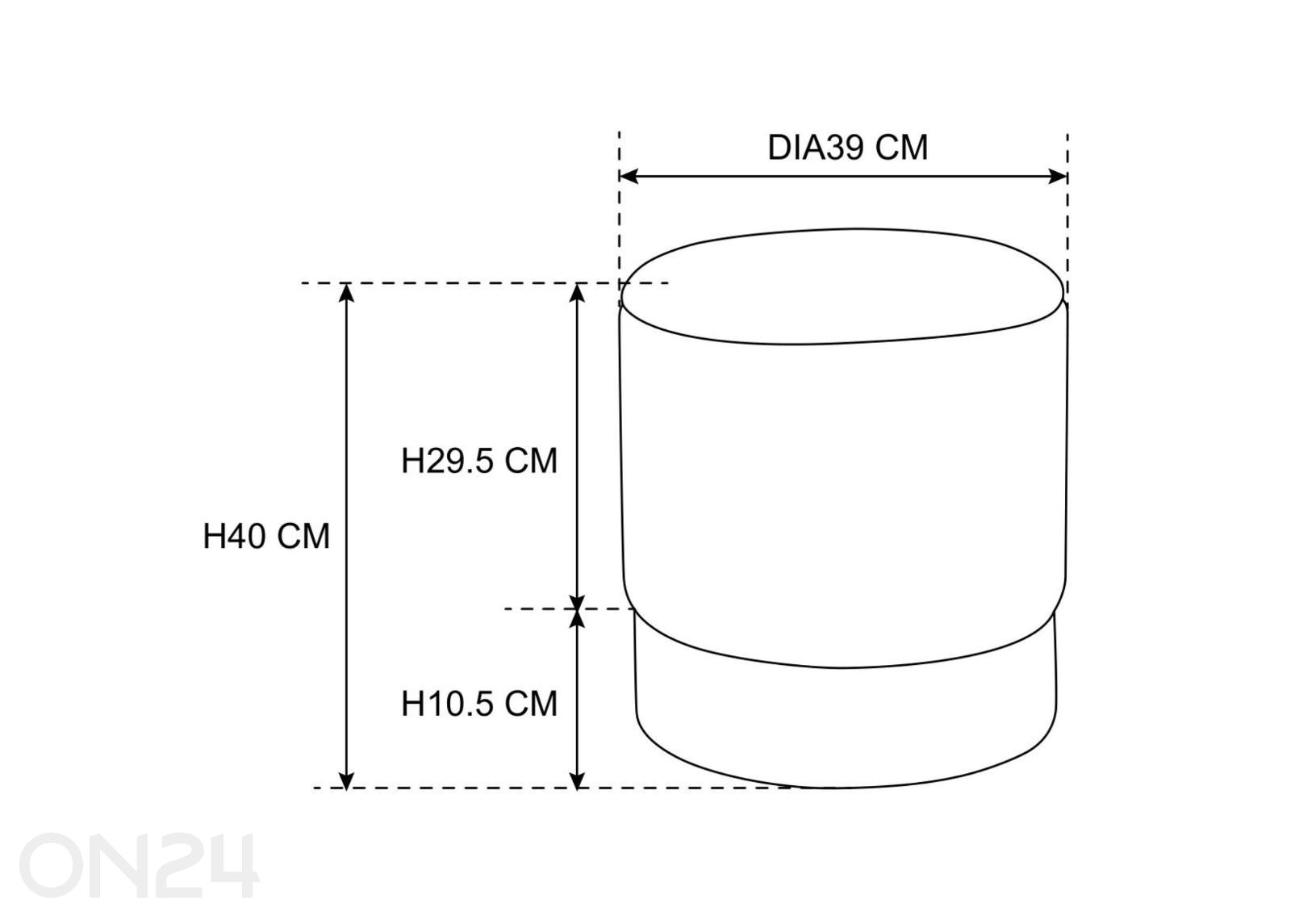 Tumba Golden suurendatud mõõdud