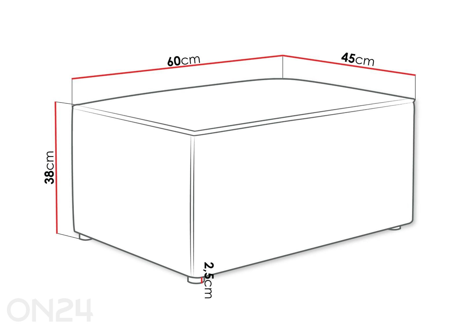 Tumba Karl 45x60 cm suurendatud mõõdud
