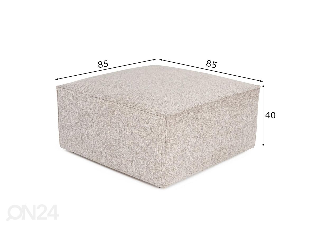 Tumba Lora 85x85 cm suurendatud mõõdud