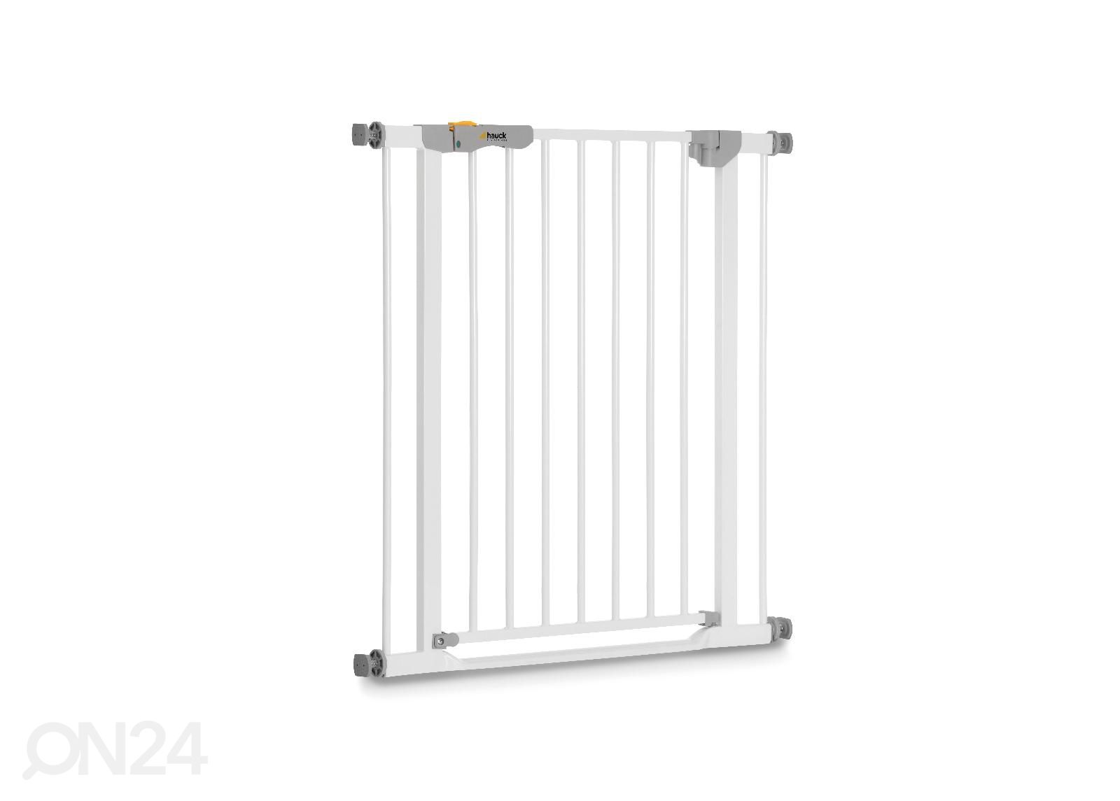 Turvavärav 75-80 cm madala äärega Hauck Comfort Clear Step automaatselt sulguv valge suurendatud